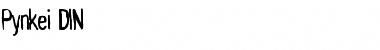 Download Pynkei_DIN Regular Font Title Preview