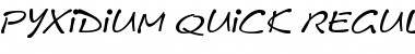 Download Pyxidium Quick Regular Font Title Preview