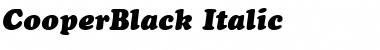 Download CooperBlack Italic Font Title Preview