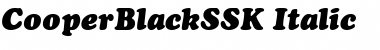 Download CooperBlackSSK Italic Font Title Preview