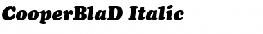 Download CooperBlaD Italic Font Title Preview