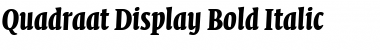 Download Quadraat Display Bold Italic Font