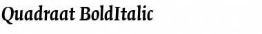 Download Quadraat Bold Italic Font
