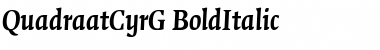 Download QuadraatCyrG Bold Italic Font