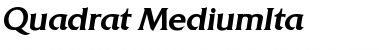 Download Quadrat-MediumIta Regular Font