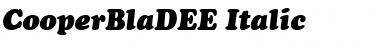 Download CooperBlaDEE Italic Font Title Preview