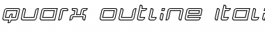 Download Quarx Outline Italic Font