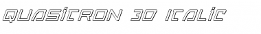 Download Quasitron 3D Italic Italic Font
