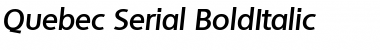Download Quebec-Serial BoldItalic Font