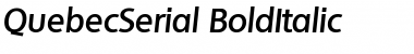 Download QuebecSerial BoldItalic Font