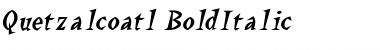 Download Quetzalcoatl BoldItalic Font Title Preview