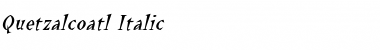 Download Quetzalcoatl Italic Font Title Preview