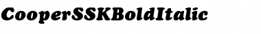 Download CooperSSK BoldItalic Font Title Preview