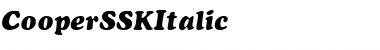 Download CooperSSK Italic Font Title Preview