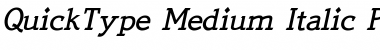 Download QuickType Medium Italic Font