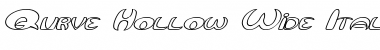 Download Qurve Hollow Wide Italic Font Title Preview