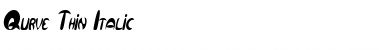 Download Qurve Thin Italic Font Title Preview