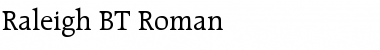 Download Raleigh BT Roman Font Title Preview