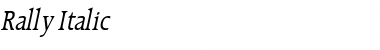 Download Rally Italic Font Title Preview
