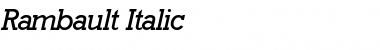 Download Rambault Italic Font Title Preview