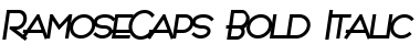 Download RamoseCaps BoldItalic Font Title Preview
