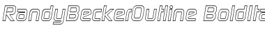 Download RandyBeckerOutline BoldItalic Font Title Preview