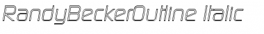 Download RandyBeckerOutline Italic Font Title Preview