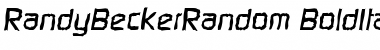 Download RandyBeckerRandom BoldItalic Font Title Preview