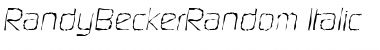 Download RandyBeckerRandom Italic Font Title Preview