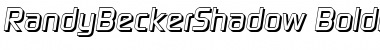 Download RandyBeckerShadow BoldItalic Font Title Preview