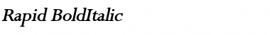 Download Rapid BoldItalic Font Title Preview