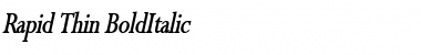 Download Rapid Thin BoldItalic Font Title Preview