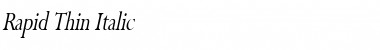 Download Rapid Thin Italic Font Title Preview