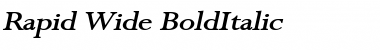 Download Rapid Wide BoldItalic Font Title Preview