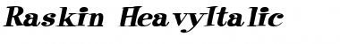Download Raskin HeavyItalic Font Title Preview