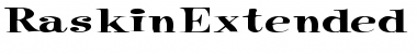 Download RaskinExtended Regular Font Title Preview