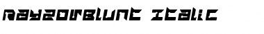 Download RayzorBlunt Italic Regular Font Title Preview