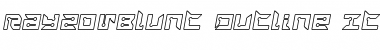 Download RayzorBlunt Outline Italic Regular Font Title Preview