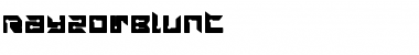 Download RayzorBlunt Regular Font Title Preview