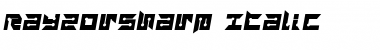 Download RayzorSharp Italic Regular Font Title Preview
