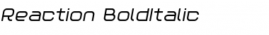 Download Reaction BoldItalic Font Title Preview