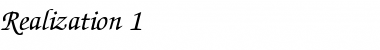 Download Realization 1 Italic Font Title Preview