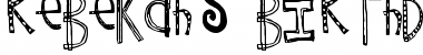 Download Rebekah's Birthday Regular Font Title Preview