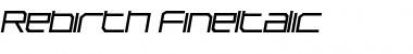 Download Rebirth Regular Font Title Preview