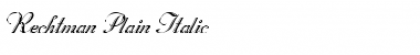 Download Rechtman plain italic Plain Italic Font Title Preview