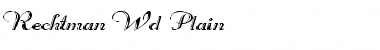 Download Rechtman Wd Plain Font Title Preview