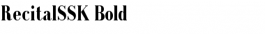 Download RecitalSSK Bold Font Title Preview