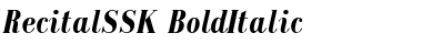 Download RecitalSSK BoldItalic Font Title Preview