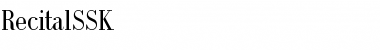 Download RecitalSSK Regular Font Title Preview