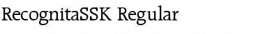 Download RecognitaSSK Regular Font